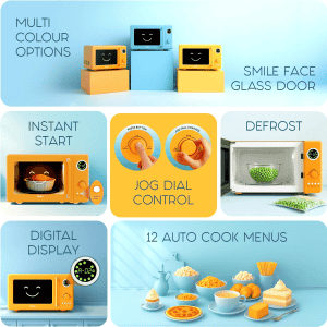 Haier Vogue 20L Solo Microwave Oven I Digital Display | Peach | HIL20V1MOPD