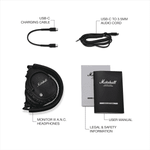Marshall Monitor III Headphones | Active Noise Canceling | Over Ear Bluetooth | Black