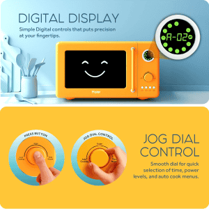 Haier Vogue 20L Solo Microwave Oven I Digital Display | Peach | HIL20V1MOPD
