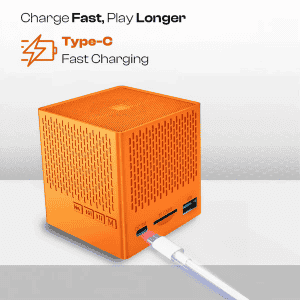 Lapcare Kube Portable Bluetooth Speaker | 5W | Orange | LBS-702