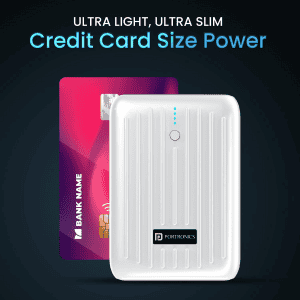 PORTRONICS Zapcell | 10K |  22.5W  | High-Speed Charging | Dual Output Ports | White