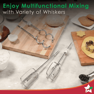 Wonderchef Crimson Revo Stand Mixer | 5 Speed Settings | Rotating Head Technology | 4.5L Stainless Steel Bowl | 300 Watt | Red