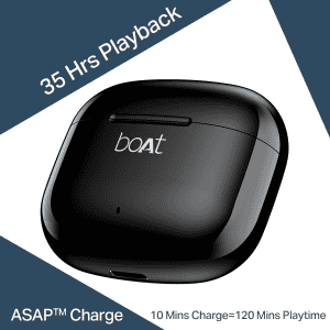 Boat Airdopes Beat Earphones | 13mm Drivers | Black