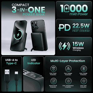 Salpido Magnetic Wireless Power Bank | 10000mAh | SAL-PB777