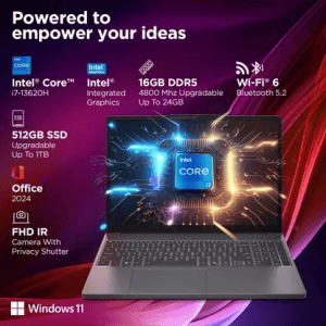Lenovo IdeaPad Slim 3 Laptop | Intel Core i7 13th Gen | 16 GB | 512 GB SSD | 83K100CJIN