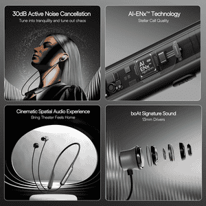 boAt Rockerz 210 ANC | Active Noise Cancellation | Black