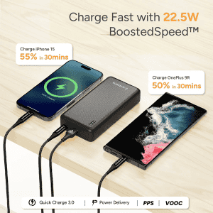 Ambrane Xtreme 20K Power Bank | 20000mAh | Black