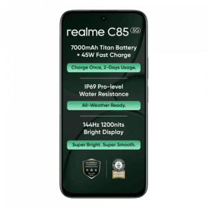 Realme C85 5G  | 4 GB | 128 GB | Peacock Green