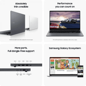 Samsung Galaxy Book4  Intel Core 7 Thin & Light Laptop | 16GB | 512GB SSD | Windows 11 Home | 15.6 inch | Full HD LED Display | Gray | NP750XGK-LG8IN