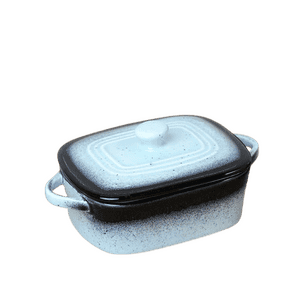 Vola Prisma Fine Porcelain Rectangle Casserole | 14 cm | Ice Blue