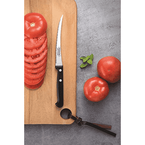 Tramontina Ultracorte Tomato Knife | 12cm | Steel Blade | Kitche‎n Knife | ‎Black