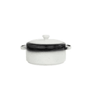 Vola Prisma Fine Porcelain Round Casserole Set with Lid | 12 cm | Ash Grey