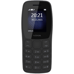 Nokia 105 Classic Keypad Phone | Single SIM | Without Charger | Charcoal