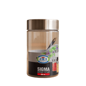 Jaipet Sigma 800 ml Airtight PET Container | BPA-Free Storage Jar | Stainless Steel Lid | 1 Pc