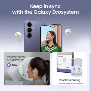 Samsung Galaxy Buds4 Wireless Earbuds | Hi-Fi Audio | Adaptive ANC and EQ 2.0 | 360 Audio | White