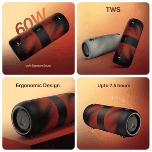 Boat Stone 1200 Pro Bluetooth Speaker | 60W | 76.2mm Drivers | Twilight Black