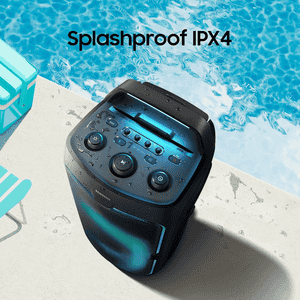 Samsung 240 W Bluetooth Party Sound Tower | with in-Built Battery | Party Lights | Splashproof IPX4 | Waveguide | USB Input | Black | MX-ST50F/XL
