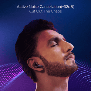Boat Nirvana Lucid TWS Wireless Earbuds | Active Noise Cancellation | ASAP Charge | Gunmetal Black