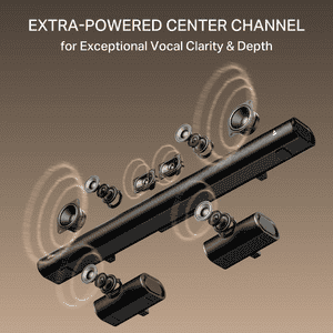 BoAt Aavante Prime 5.1 5000DA | Sound Bar With Sub Premium | Black