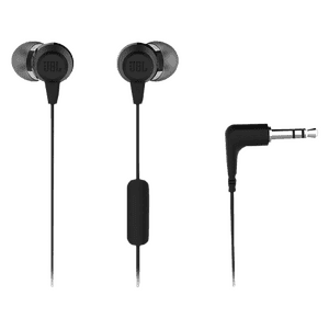 JBL Wired Earphone In Earwith Mic | Black | T50HIBLKIN