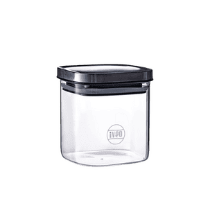 Iveo Borosilicate Space Saver Square Glass Utility Container | 800 ml