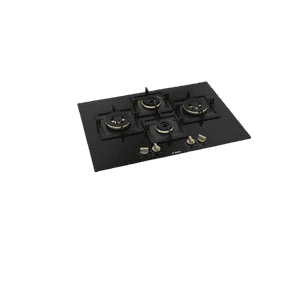 Bosch Built in Gas Hob | Tempered glass | Glass 4 Burner Auto Ignition | 75 cm | True Brass 2D Ring Burners | Black | PNI7B6F20I