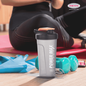 Asian Plastic Plastowares Power Max Shaker | 750ML | Sipper for Protein Shakes | Easy to Carry | Multicolors