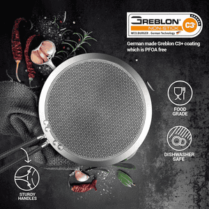 Milton Pro cook Hexa Tech Concave Stainless Steel Tawa | 26 cm