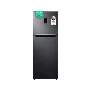Samsung Frost Free Double Door Convertible Refrigerator | 301 L | 2 Star | Luxe Black | 2026 Model | RT31H4522BX/HL