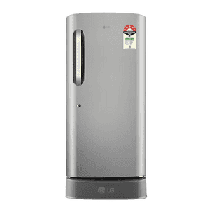 LG Direct Cool Single Door Refrigerator | with Base Stand Drawer | 210L | 5 Star | Smart Inverter Compressor | Shiny Steel | GLD2256ZAPZ