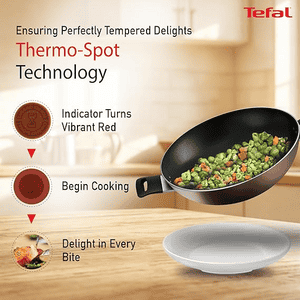 Tefal Day by Day Non-Stick Kadhai with lid | 26 CM