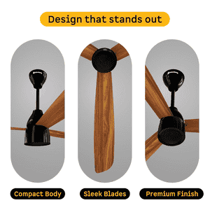 Atomberg Renesa Prime BLDC Ceiling Fan with Remote | 1200 mm | Honey Maplewood