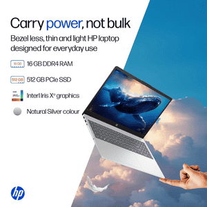 HP 15 Laptop | Intel Core 5-120U | 16GB | 512GB | 15.6 | Windows 11 Home | Silver | 15-FD0682TU