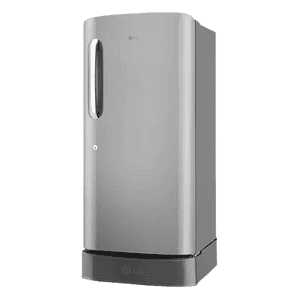 LG Direct Cool Single Door Refrigerator | with Base Stand Drawer | 210L | 5 Star | Smart Inverter Compressor | Shiny Steel | GLD2256ZAPZ