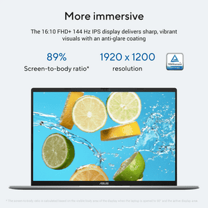 Asus Vivobook S16 Light Weight Laptop | Intel Core 5 210H | 16GB | 512GB | Intel UHD Graphics | 40.64 cms (16) WUXGA | Windows 11 Home | Cool Silver | S3607VA-RP114WS