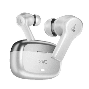 Boat Nirvana Lucid Wireless in Ear Earbuds | Active Noise Cancellation up to 32dB | Zinc White