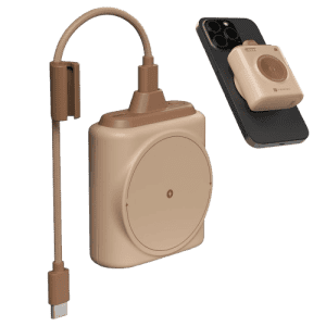 Portronics Moji 10 Smallest Wireless Fast Charging Power Bank | Detachable USB Type-C Cable | 10000Mah | 20W | Multicolor