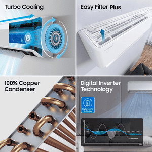 Samsung Bespoke AI WindFree Inverter Smart Split AC | 1.5 Ton | 3 Star | Digital Inverter | White | 2026 Model | AR60H18D1PWNNA