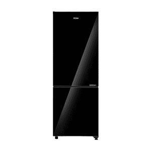 Haier Bottom Mount Refrigerator | 265L | 2 Star | Black Glass | HRB-3152PKGA-P