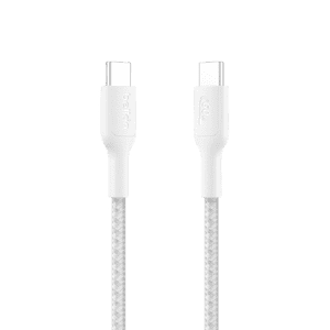 Belkin Braided Cable BoostCharge Pro | Fast Charging Cable | Type C Charger | White | CAB024FQ1MWH