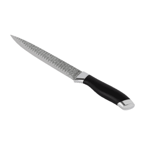 Royalford Stainless Steel Slicer Knife | NonStick Coating | 8 Inch | Black and Silver | RF12008
