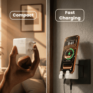 KERATIN Type-C Fast Charger Adapter | 25W | Charger & Holder | White
