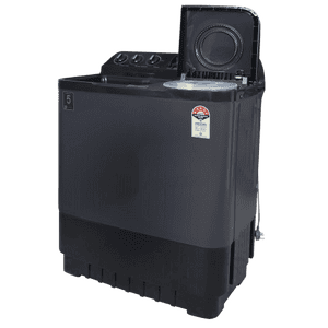 Haier Semi Automatic Top Loading Washing Machine | 9 Kg | 5 Star | Black | HTW90-196BBK