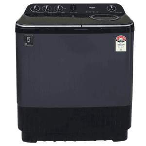 Haier Semi Automatic Top Loading Washing Machine | 9 Kg | 5 Star | Black | HTW90-196BBK