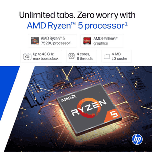 HP All-in-One Desktop | AMD Ryzen 5 7520U | 16GB | 512GB | Windows 11 Home | Shell White | 24-CR0271IN