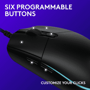 Logitech G203 Wired Gaming Mouse | Computer and Laptop Compatible | Multicolour