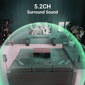 Zebronics Juke BAR 9552 Bluetooth Soundbar with Dual Wireless Subwoofer | 625 Watts | Black