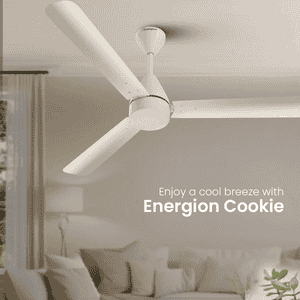 Crompton Energion Cookie BLDC Ceiling Fan | 1200MM | Ivory