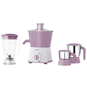 Philips Juicer Mixer Grinder | 600 W | White and Lilac | HL7581/00