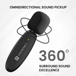 Portronics VlogMate Mic | IPH Vlogging Mic | Type C | Black | POR 2320